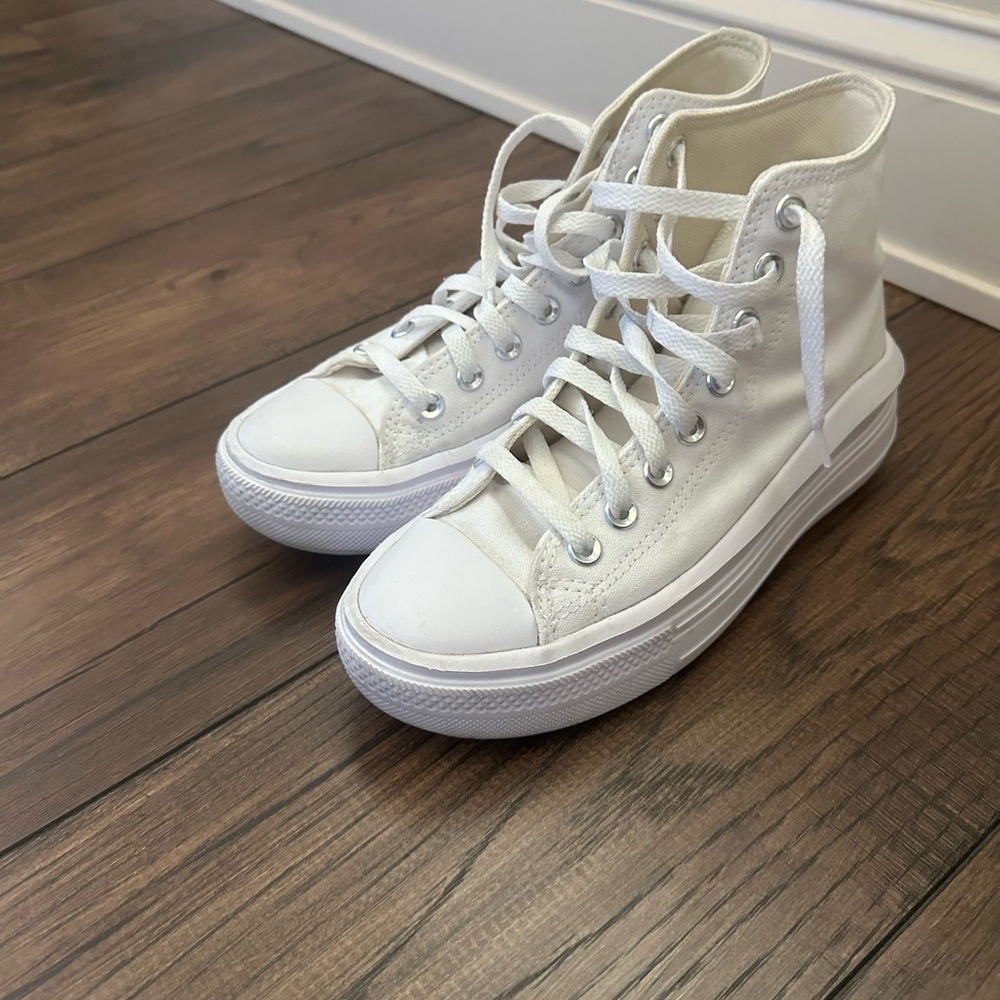 White High-Top Converse - All Star Move, Women’s size 7, lightly worn